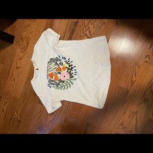 ROOLEE embroidered floral tshirt